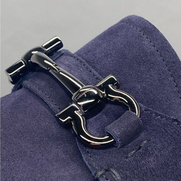 Ferragamo Parigi Gancini Suede Driving Loafer size 12 - Picture 4 of 12